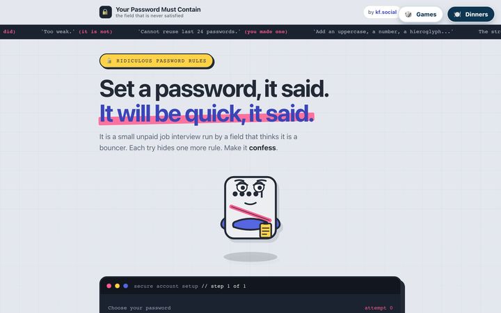Your Password Must Contain