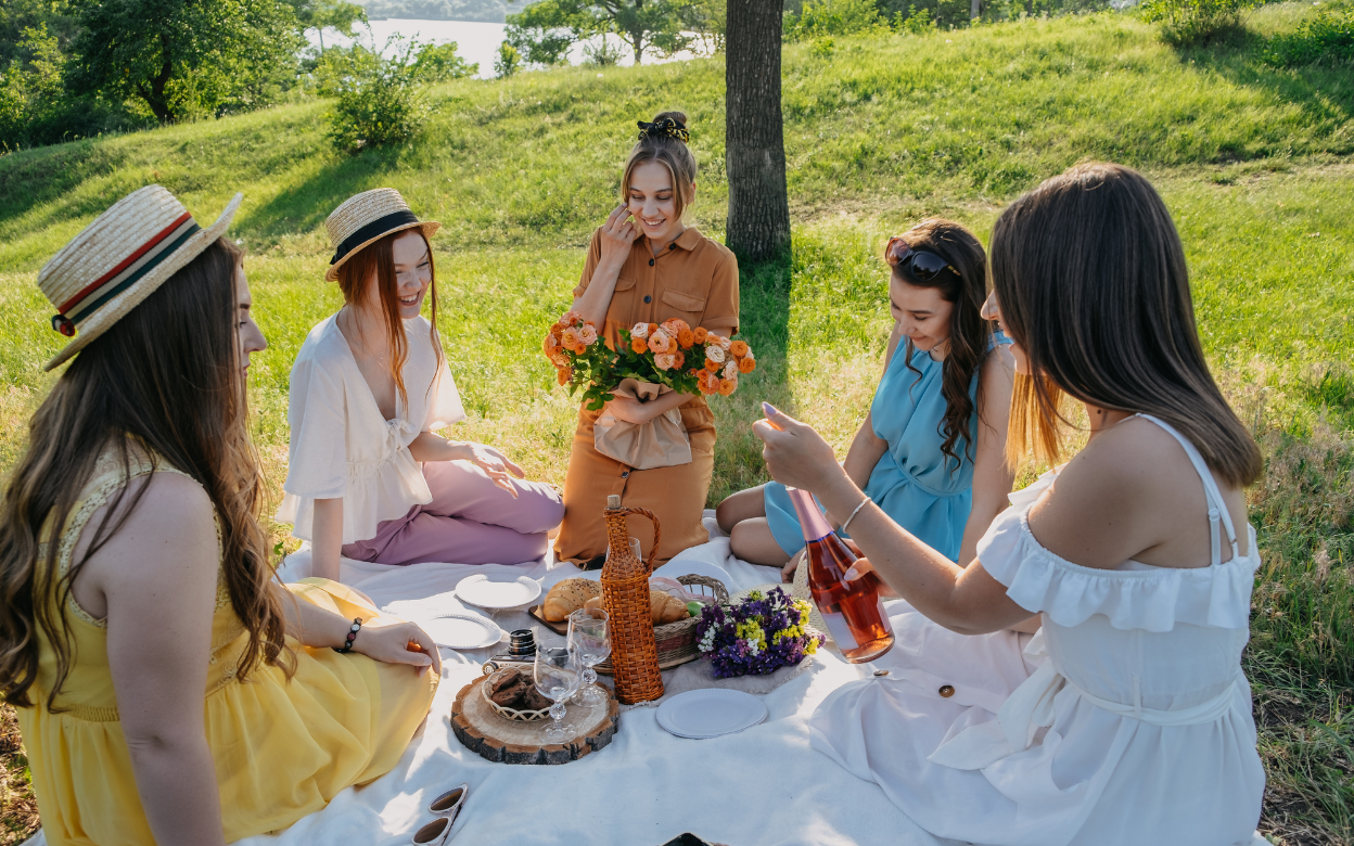 Friends at a picnic