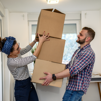 Professional movers helping with a move