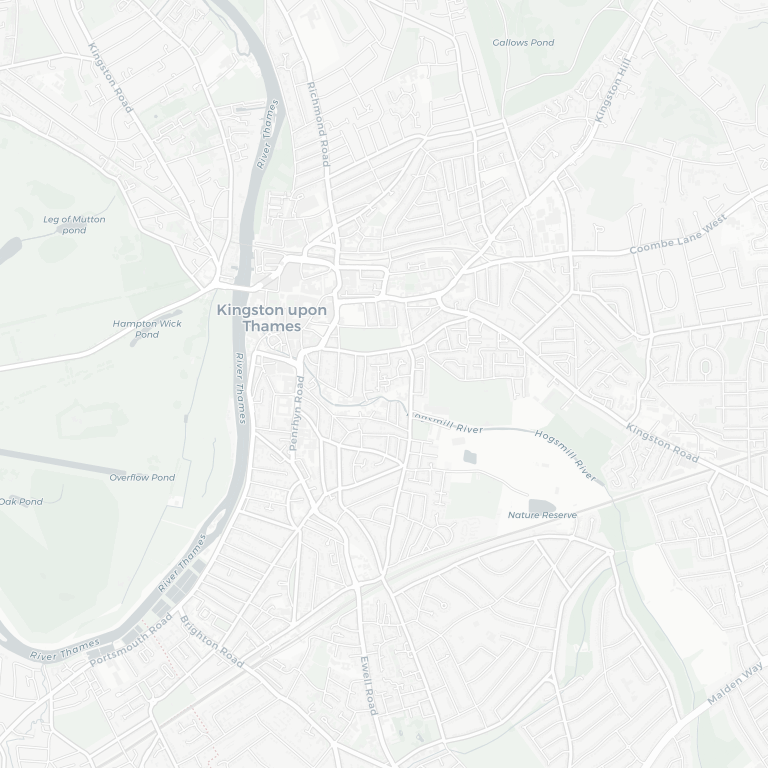 Map of Kingston upon Thames