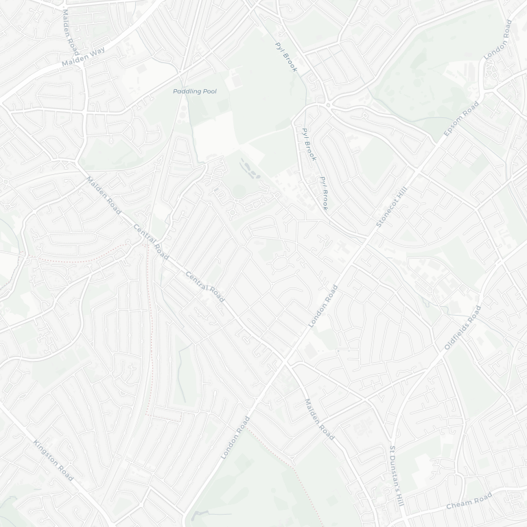 Map of Worcester Park